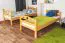 Etagenbett 90 x 190 cm | Massivholz: Buche | Natur Lackiert | umbaubar in zwei Einzelbetten | Premium-Qualität | inkl. Rollroste Abbildung