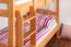 Stockbett 90 x 200 cm | Massivholz: Buche | Natur Lackiert | umbaubar in zwei Einzelbetten | Premium-Qualität | inkl. Rollroste Abbildung