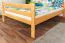 Massivholz Hochbett für Kinder | Matratzenmaß: 140 x 200 cm | Natur Lackiert | umbaubar in Einzelbett | Premium-Qualität | inkl. Rollrost Abbildung