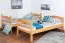 Etagenbett 90 x 200 cm | Massivholz: Buche | Natur Lackiert | umbaubar in zwei Einzelbetten | Premium-Qualität | inkl. Rollroste Abbildung