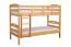 Stockbett 90 x 200 cm | Massivholz: Buche | Natur Lackiert | umbaubar in zwei Einzelbetten | Premium-Qualität | inkl. Rollroste Abbildung