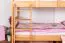 Massivholz Etagenbett inkl. Stauraum für Kinder und Jugendliche | inkl. 2 Schubladen | Matratzenmaß: 90 x 200 cm | Natur Lackiert | umbaubar in 2 Einzelbetten | Premium-Qualität | inkl. Rollroste Abbildung