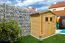 Gerätehaus, Gartenschuppen, Gartenhaus - 1,8 x 1,3 Meter - aus Holz / Blockbohlen - inkl. Dachpappe Abbildung