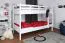 Etagenbett 90 x 190 cm | Massivholz: Buche | Weiß Lackiert | umbaubar in zwei Einzelbetten | Premium-Qualität | inkl. Rollroste Abbildung