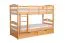 Massivholz Etagenbett inkl. Stauraum für Kinder und Jugendliche | inkl. 2 Schubladen | Matratzenmaß: 90 x 200 cm | Natur Lackiert | umbaubar in 2 Einzelbetten | Premium-Qualität | inkl. Rollroste Abbildung