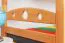 Stockbett 90 x 200 cm | Massivholz: Buche | Natur Lackiert | umbaubar in zwei Einzelbetten | Premium-Qualität | inkl. Rollroste Abbildung
