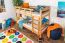 Stockbett 90 x 190 cm | Massivholz: Buche | Natur Lackiert | umbaubar in zwei Einzelbetten | Premium-Qualität | inkl. Rollroste Abbildung