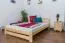Kinderbett 140 x 200 cm | Massivholz: Kiefer | Natur Lackiert | inkl. Rollrost Abbildung