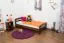 Bettrahmen für Kinder / Kinderbett 90 x 200 cm | Massivholz: Kiefer | Nuss Lackiert | inkl. Rollrost Abbildung