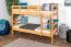 Etagenbett für Kinder 90 x 190 cm | Massivholz: Buche | Natur Lackiert | umbaubar in 2 Einzelbetten | inkl. Rollroste Abbildung