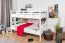 Etagenbett für Jugendliche 120 x 190 cm | Massivholz: Buche | Weiß Lackiert | umbaubar in 2 Einzelbetten | inkl. Rollroste Abbildung