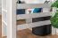 Hochbett für Kinder 90 x 190 cm | Massivholz: Buche | Weiß Lackiert | umbaubar in Einzelbett | Premium-Qualität | inkl. Rollrost Abbildung