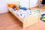 Kinderbett 90 x 200 cm | Massivholz: Kiefer | Natur Lackiert Abbildung