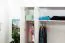 Kleiderschrank | 6 Drehtüren | 4 Schubladen | 8 Fächer | mit 4 Kleiderstangen | 277 cm breit | Farbe: Weiß Abbildung