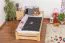 Kinderbett 90 x 200 cm | Massivholz: Kiefer | Natur Lackiert | inkl. Rollrost Abbildung