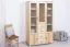 Kleiderschrank | 5 Drehtüren | 4 Schubladen | 12 Fächer | 121 cm breit | Massivholz | Farbe: Natur Abbildung