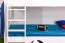 Etagenbett für Kinder 90 x 200 cm | Massivholz: Buche | Weiß Lackiert | umbaubar in 2 Einzelbetten | inkl. Rollroste Abbildung