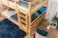 Stockbett für Kinderzimmer 140 x 190 cm | Massivholz: Buche | Natur Lackiert | umbaubar in 2 Einzelbetten | inkl. Rollroste Abbildung