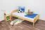 Kinderbett 90 x 200 cm | Massivholz: Kiefer | Natur Lackiert Abbildung