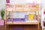Etagenbett für Kinder 90 x 200 cm | Massivholz: Buche | Natur Lackiert | umbaubar in 2 Einzelbetten | inkl. Rollroste Abbildung