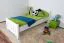 Bettrahmen für Kinder / Kinderbett 80 x 200 cm | Massivholz: Buche | Weiß Lackiert Abbildung