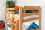 Etagenbett für Kinder 90 x 190 cm | Massivholz: Buche | Natur Lackiert | umbaubar in 2 Einzelbetten | inkl. Rollroste Abbildung