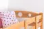90 x 200 cm Stockbett mit Stauraum / 2 Schubladen für Jugendliche Massivholz: Buche | Natur Lackiert | umbaubar in 2 Einzelbetten | Premium-Qualität | inkl. Rollroste Abbildung