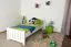 Bettrahmen für Kinder / Kinderbett 80 x 200 cm | Massivholz: Buche | Weiß Lackiert Abbildung