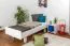 Kinderbett 90 x 200 cm | Massivholz: Buche | Weiß Lackiert Abbildung