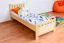 Kinderbett 80 x 200 cm | Massivholz: Kiefer | Natur Lackiert Abbildung