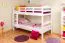 Etagenbett für Kinder 90 x 200 cm | Massivholz: Buche | Weiß Lackiert | umbaubar in 2 Einzelbetten | inkl. Rollroste Abbildung