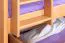 90 x 200 cm Stockbett mit Stauraum / 2 Schubladen für Jugendliche Massivholz: Buche | Natur Lackiert | umbaubar in 2 Einzelbetten | Premium-Qualität | inkl. Rollroste Abbildung