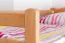 Hochbett für Jugendliche 90 x 200 cm | Massivholz: Buche | Natur Lackiert | umbaubar in Einzelbett | Premium-Qualität | inkl. Rollrost Abbildung