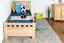 Kinderbett 80 x 200 cm | Massivholz: Buche | Natur Lackiert Abbildung