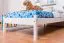 Kinderbett 100 x 200 cm | Massivholz: Kiefer | Weiß Lackiert Abbildung