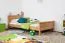 Kinderbett 90 x 200 cm | Massivholz: Buche | Natur Unbehandelt Abbildung