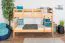 Etagenbett für Kinder 90 x 190 cm | Massivholz: Buche | Natur Lackiert | umbaubar in 2 Einzelbetten | inkl. Rollroste Abbildung