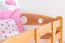 Etagenbett für Kinder 90 x 200 cm | Massivholz: Buche | Natur Lackiert | umbaubar in 2 Einzelbetten | inkl. Rollroste Abbildung