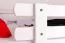 Etagenbett für Kinder 90 x 200 cm | Massivholz: Buche | Weiß Lackiert | umbaubar in 2 Einzelbetten | inkl. Rollroste Abbildung