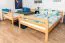 Stockbett für Kinderzimmer 140 x 190 cm | Massivholz: Buche | Natur Lackiert | umbaubar in 2 Einzelbetten | inkl. Rollroste Abbildung