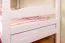 Etagenbett für Kinder 90 x 200 cm | Massivholz: Buche | Weiß Lackiert | umbaubar in 2 Einzelbetten | inkl. Rollroste Abbildung