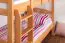 Etagenbett für Kinder 90 x 200 cm | Massivholz: Buche | Natur Lackiert | umbaubar in 2 Einzelbetten | inkl. Rollroste Abbildung