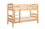 Etagenbett für Kinder 90 x 200 cm | Massivholz: Buche | Natur Lackiert | umbaubar in 2 Einzelbetten | inkl. Rollroste Abbildung