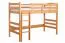 Hochbett für Kinder 120 x 190 cm | Massivholz: Buche | Natur Lackiert | umbaubar in Einzelbett | Premium-Qualität | inkl. Rollrost Abbildung