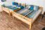 Großes Etagenbett 160 x 200 cm | Massivholz: Buche | Natur Lackiert | umbaubar in zwei große Einzel- bzw. Doppelbetten | Premium-Qualität | inkl. Rollroste Abbildung