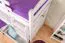 Etagenbett mit Stauraum / 2 Schubladen für Jugendliche 90 x 200 cm | Massivholz: Buche | Weiß Lackiert | umbaubar in 2 Einzelbetten | Premium-Qualität | inkl. Rollroste Abbildung