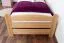Kinderbett 80 x 200 cm | Massivholz: Buche | Natur Lackiert Abbildung