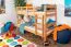 Etagenbett für Kinder 90 x 190 cm | Massivholz: Buche | Natur Lackiert | umbaubar in 2 Einzelbetten | inkl. Rollroste Abbildung