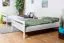Weißes Etagenbett / Doppelstockbett 160 x 190 cm | Massivholz: Buche | umbaubar in zwei Einzelbetten | inkl. Rollroste Abbildung
