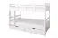 90 x 200 cm Stockbett mit Stauraum / 2 Schubkästen für Jugendliche Massivholz: Buche | Weiß Lackiert | umbaubar in 2 Einzelbetten | Premium-Qualität | inkl. Rollroste Abbildung